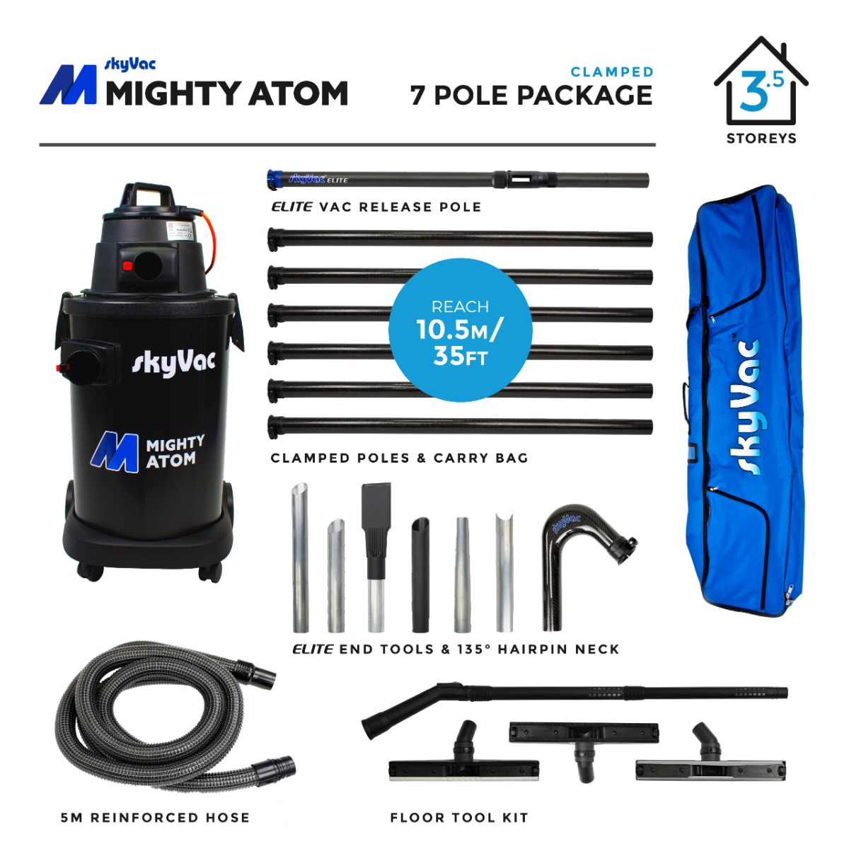 skyvac atom 7 pole clamped package